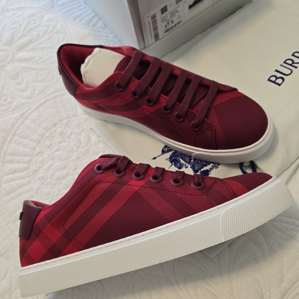 HOST PICK!!!! Burberry New Albridge Check Cotton Sneakers - Picture 9 of 13
